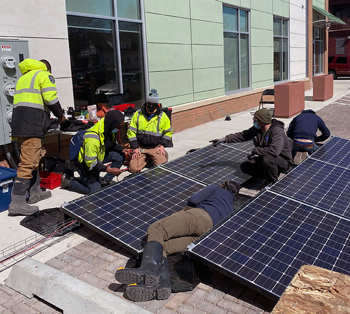 Photo of training at Walnut Way in Milwaukee April 2020