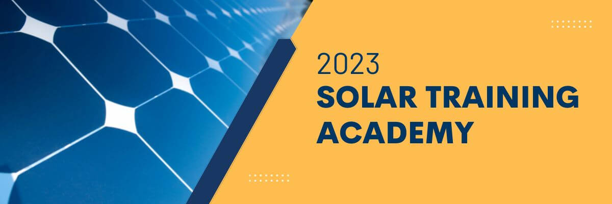 2023 Solar Training Academy Banner Solar Training Academy