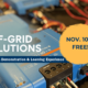 FREE TRAINING – Victron Energy – Off-Grid Solutions – Nov. 10-11